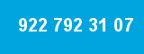 922 792 31 07